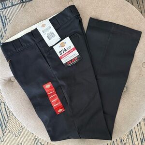 Dickies Men's Black Original Fit Flex 874 Work Pants Chinos